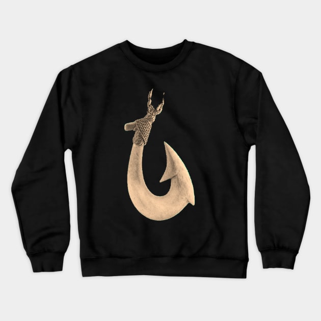 Hawaiian fish hook t-shirt designs Crewneck Sweatshirt by Coreoceanart